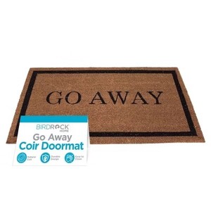lot 2165 image: BirdRock Home Go Away Coir Doormat - 18 x 30