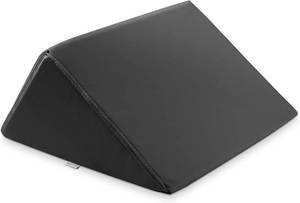 lot 2167 image: Saloniture Triangle Wedge Massage Table Bolster Under-Knee Pillow, Extra Large - 19 x 12 x 20 x 15.5 Inch - Black