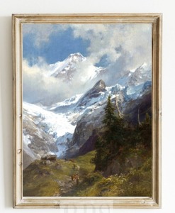 lot 2174 image: Winter Mountain Print 36X24