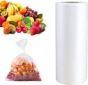 lot 3202 image: SJPACK Plastic Produce Bag, Clear Food Storage bags, 12 X 16 Inches on a Roll, Food Storage Bags for Fruits, Vegetables, 350 Bags,1Roll Can be twisted