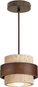 lot 3263 image: Nordic Pendant Light Wabi-Sabi Lamp, Yellow Travertine Stone Hanging Light Fixture for Dining Room, Kitchen Island, Bedroom Bedside, Bar, Compatible with E26 Bulb Base