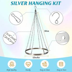 lot 3281 image: 12inch Ceiling Drapes Hanging Kit, Metal Ceiling Canopy Hoop Hardware Kit