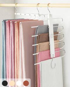 lot 3289 image: MORALVE Pants Hangers Space Saving   2 Pack European Beechwood Hanger
