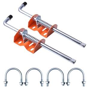 lot 3299 image: Heavy Duty Gate Anchor Cane Bolt  2 Pcs 18 Inch Drop Rod Stake for Farm, Garden, Ranch Fence Gates   Prevent Swinging & Sagging   Zinc Plated Steel