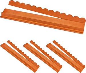 lot 3303 image: Mahjong Racks with Pushers, 1 Set Premium Wooden Tile Holder with Wave Shaped Push Rod for American Mahjong, Elegant Tabletop Board Game Accessories Setup
