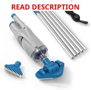 lot 3305 image: KOKIDO Cordless Handheld Spa Hot Tub Vacuum, with 6ft Pole, 2 Vac Brush Heads, Ideal for Cleaning Spas, Hot Tubs, Small Aboveground Inground Pool up to 20ft, Rechargeable, 60min, Sand and Light Debris