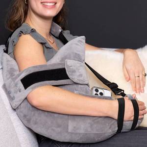 lot 3309 image: Post Shoulder Surgery Pillow for Sleeping   LeftRight Arm Support with Adjustable Straps & Custom Firmness for Restful Recovery   Rotator Cuff, Bursitis, & Frozen Shoulder Pillow Post Surgery. Medium