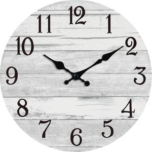 lot 3310 image: KECYET 18 Inch Wall Clock Battery Operated Gray White Silent Farmhouse