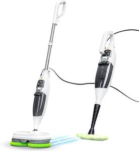 lot 3314 image: Electric Steam Mop   15-in-1 Detachable Floor Scrubber with 3 Steam Modes   Electric Mop for Hardwood Floors, Kitchen Hoods & Worktops Cleaning