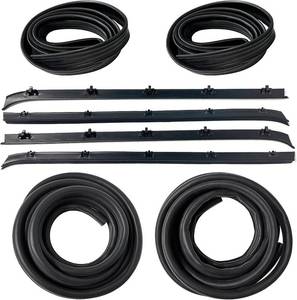 lot 3327 image: 8 PCS Front Door Window Molding Rubber Felt Seal Trim Seal Weather Stripping Kit Fit for Jimmy Chevy C10 C20 C30 K10 K20 K30 GMC C1500 C2500 C3500 K1500 K2500 K3500 Blazer Suburban V1500 R1500 Truck
