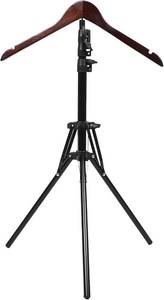 lot 3355 image: Adjustable Clothing Display Stand with Foldable Iron Wood Frame