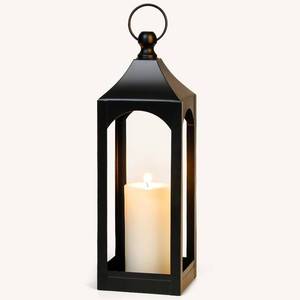 lot 3363 image: Modern Farmhouse Lantern Decor Metal Decorative Hanging Candle Lanterns
