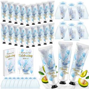 lot 3382 image: 24 Sets Elephant Blue Baby Shower Hand Cream Gifts Bulk
