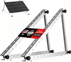 lot 3392 image: 28 inch Solar Panel Mount, 0 -90  Adjustable Solar Panel Bracket, for Roof, Garden, Warehouse Power Supply, Tree House Power Supply