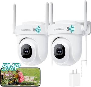 lot 3414 image: ZUMIMALL 2.5K WiFi Outdoor Security Camera, Plug-in, 360  PTZ Auto Tracking