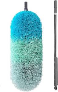 lot 3418 image: BOOMJOY Microfiber Feather Duster with 100 inches Extension Pole, Dusters for Cleaning High Ceiling, Fan, Blinds, Furniture
