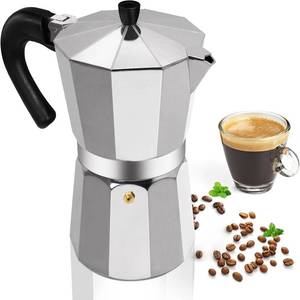 lot 3445 image: Aluminum 14 Cup Expresso Moka Pot Stovetop Cuban Coffee Maker