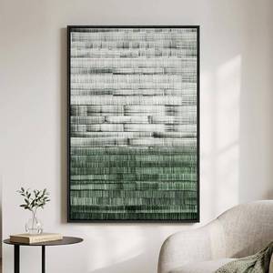 lot 4132 image: Framed Dark Sage Green Modern Abstract Wall Art, 1 Piece 24x36 In