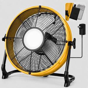 $113 T-SUN 16" Battery Powered Fan with LED Light Compatible with Dewalt 20V