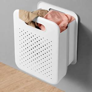 lot 6215 image: Goderewild Wall Mounted Laundry Hamper, Collapsible Laundry Basket