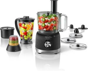 lot 6216 image: Sangcon Smoothie Blender and Food Processor Combo for Kitchen, 600W Vegetable Chopper with 2 x 8-Cup Bowls, 11-in-1 Food Chopper for Slicing, Shredding, Mixing, Purees & Dough, Shakes, BPA-Free