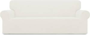 lot 6220 image: Easy-Going Stretch Couch Covers for Sofa Washable Large Cream