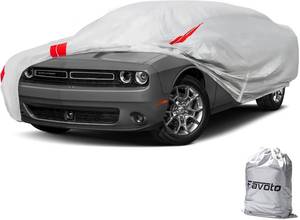 lot 6221 image: Favoto Car Cover Waterproof Custom Fit for Dodge Challenger (2008-2023)