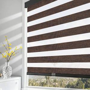 lot 8147 image: AOSKY Cordless Zebra Blinds for Indoor Windows, 36 W x 72 H, Brown
