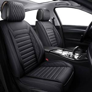 lot 8197 image: $108 Aierxuan Universal Seat Covers for Cars Waterproof Leather Full Set, Black