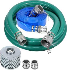 lot 8200 image: $130 1 12 Inch Suction Hose Pump kit, Includes 1 12 x 65 Blue PVC Backwash Hose & 1 12 x 20 Green PVC Suction Hose & Steel Round Hole Suction Strainer & Cam and Groove Adapter