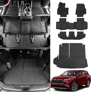 lot 8201 image: $120 Bomely Floor Mats Set for 2020-2026 Toyota Highlander 7 Seats Gas & Hybrid