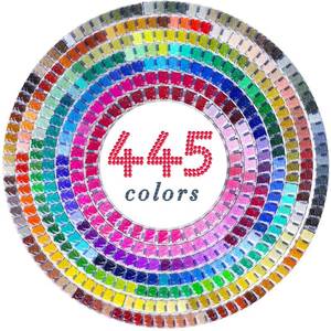 lot 630 image: ARTDOT Diamonds for 5D Diamond Painting Accessories, 445000 Pieces 445 Colors Square Drills Diamond Art Kit for Adults Gem Art Nails Crafts (1000pcs per Bag)