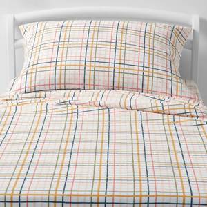 lot 640 image: Full Plaid Print Cotton Kids Sheet Set - Pillowfort OEKO-TEX Certified - Retail $35