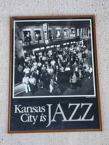 Vintage Kansas City is JAZZ Framed Black and White Photo Poster by Rich Sugg&nbsp;