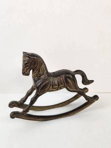 lot 111 image: Brass Rocking Horse Figurine&nbsp
