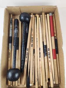 lot 168 image: Drumstick Lot American Classic 5A 5B Manhattan 7A Concert SD2 Mallets