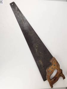 lot 170 image: Vintage Hand Saw with Wood Handle