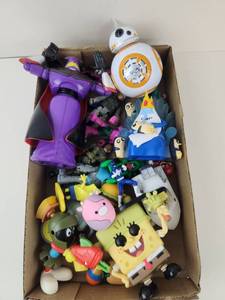 lot 177 image: Mixed Lot of Assorted Toy Figures Including Bop It BB-8 and SpongeBob Figures