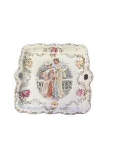 lot 105 image: Bavaria Decorative Plate with Figural and Floral Design