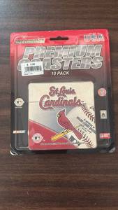 lot 158 image: RICO Industries St. Louis Cardinals Premium Coasters 10 Pack