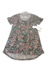 lot 163 image: LuLaRoe Womens Short Sleeve Dress XXS Ornamental Print
