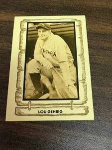 lot 187 image: Cramer Sports Promotions Baseball Legends Lou Gehrig Trading Card #13 of 30