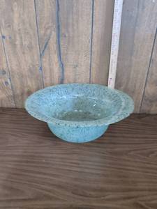 lot 73 image: Speckled Blue-Green Flared Rim Bowl