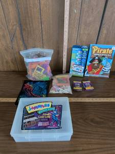 lot 108 image: Assorted Kids Craft Lot Jammers Jumbo Card Case, Pirate Activity Book, Chalk