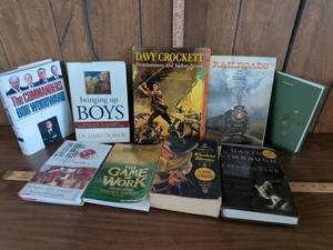 lot 116 image: Mixed Book Lot of 9 Including Davy Crockett, The Commanders, Bringing Up Boys