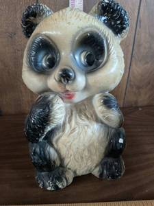 lot 118 image: Panda Bear Figural Coin Bank with Coin Slot