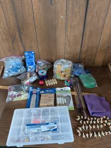 lot 138 image: Mixed Craft Supply Lot with WorkForce 14 in Storage Organizer