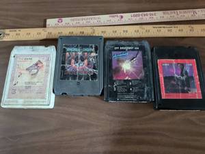 lot 157 image: 8-Track Tape Lot of 4 - The Cars Candy-O, Off Broadway USA, Audio-Visions Sound