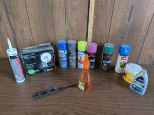 lot 187 image: Mixed Lot WD Caviar SE 320GB EIDE Hard Drive, Spray Paints, DAP Kwik Seal Ultra