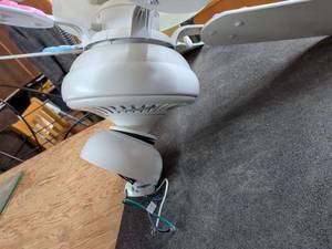 lot 225 image: Ceiling Fan 5 Blade Multicolor Flower Blades with Light Fixture